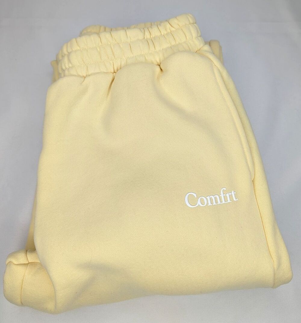 Comfrt Unisex Cloud Sweatpants - Buttercream, Medium